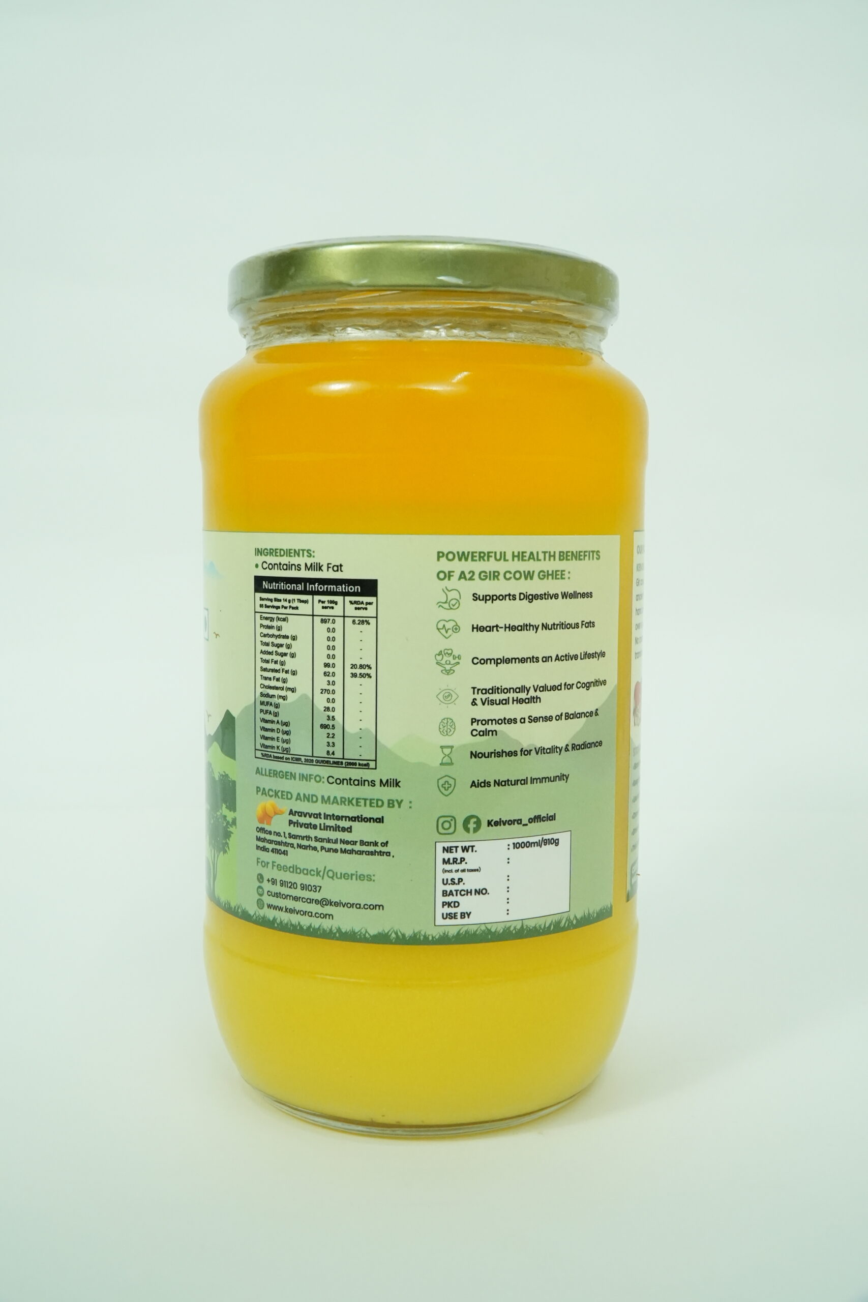 Best Seller : Pure Gir Cow Bilona Ghee - 1 Litre - Image 6