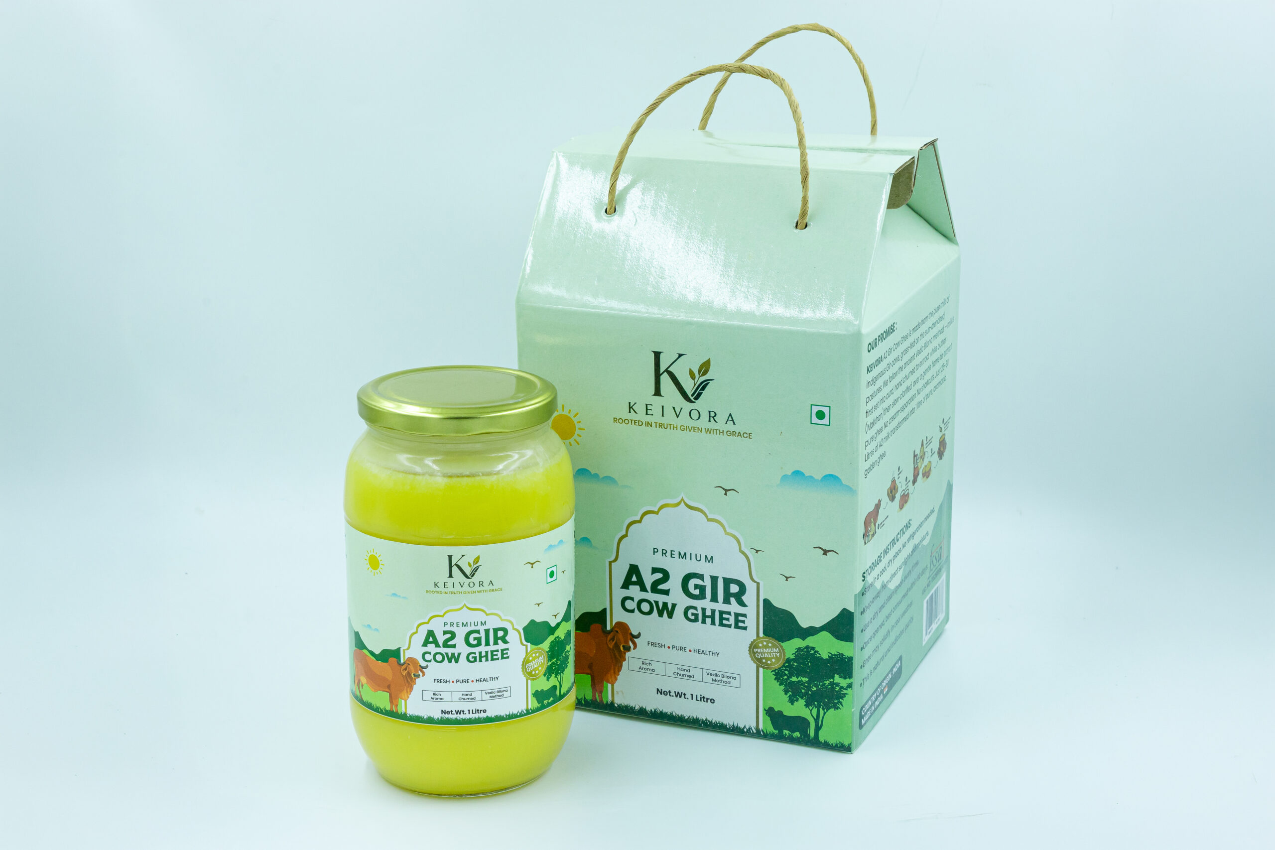 Best Seller : Pure Gir Cow Bilona Ghee - 1 Litre - Image 8