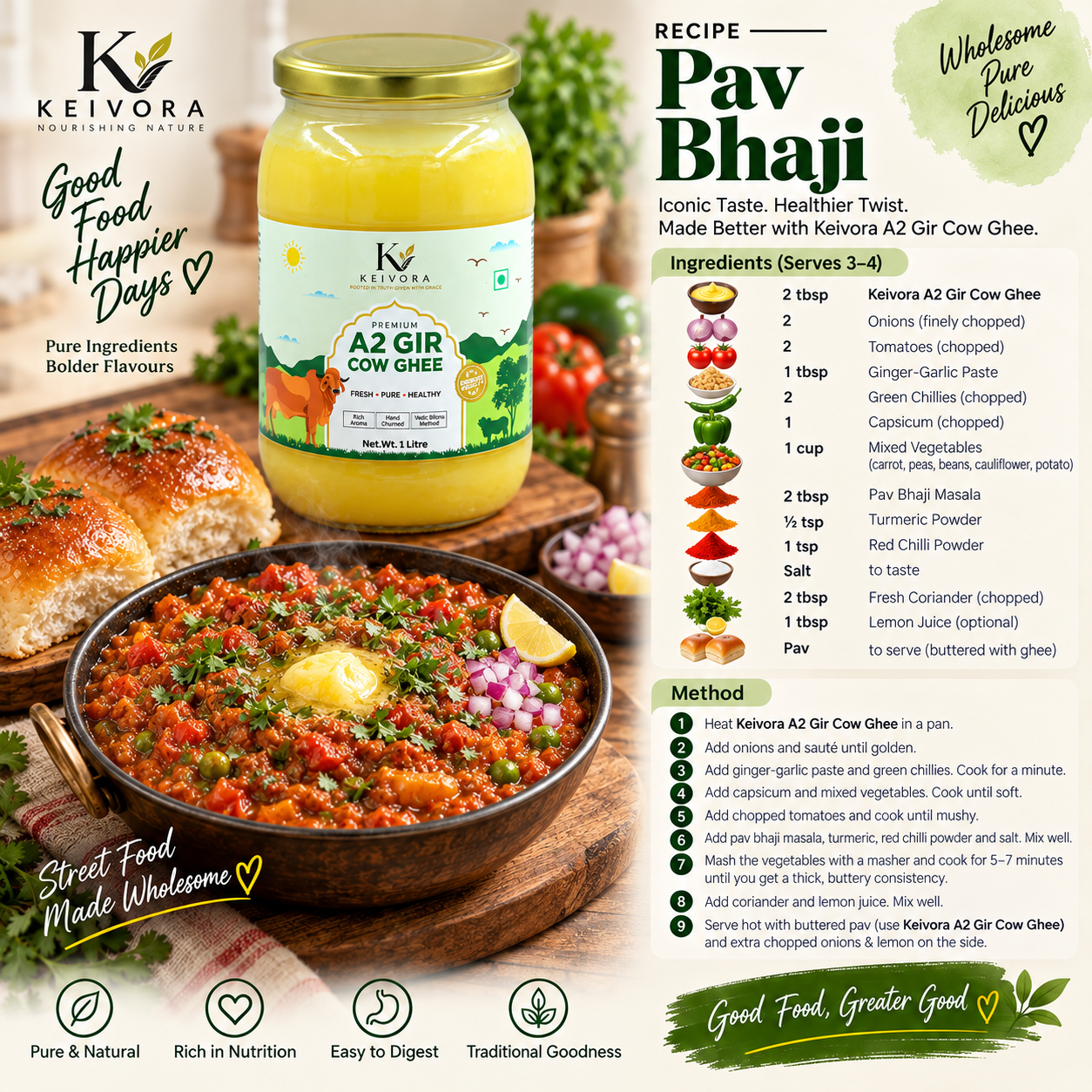Best Seller : Pure Gir Cow Bilona Ghee - 1 Litre - Image 5